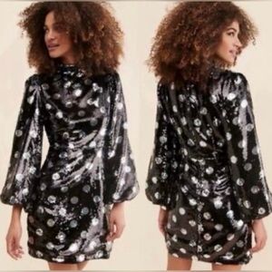 Sister Jane Black and Silver Sequin Mini Dress